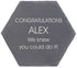 Congratulations Personalised Hexagon Shaped Gift Coaster